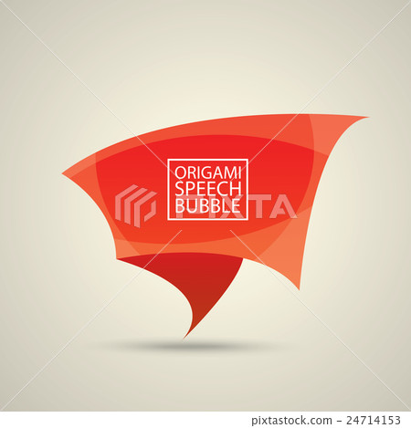 Abstract glossy red speech bubble. 24714153