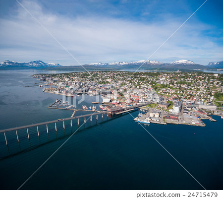 Bridge of city Tromso, Norway 24715479