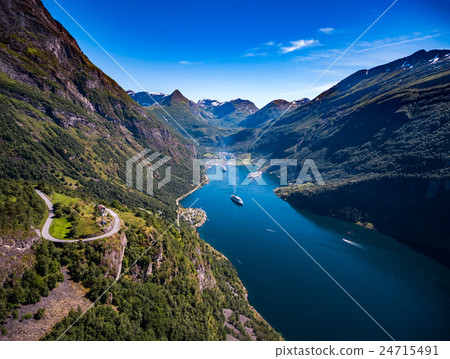 Geiranger fjord, Norway. Geiranger fjord, Norway. 24715491
