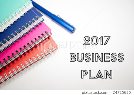 Flat lay business concept. Word 2017 Business Plan 24715630