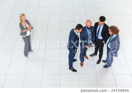 Business Men Group Discussion Meeting Using Tablet 24720644