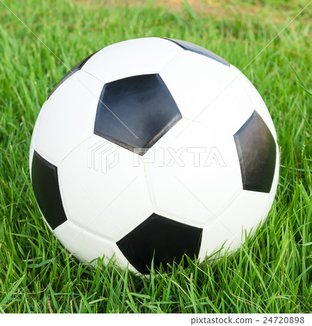 soccer ball on green grass soccer ball on green grass 24720898