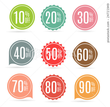 Sale Label Set Vector Illustration Sale Label Set Vector Illustration 24721949