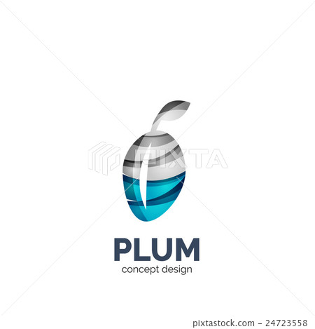 Vector creative abstract plum fruit logo 24723558