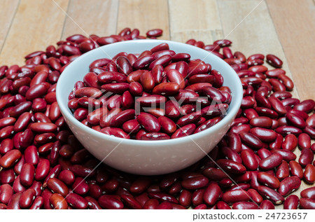 Red beans on wooden background. Red beans on wooden background. 24723657