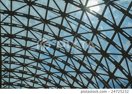 Steel structure roof ceiling made of metal and 24725232