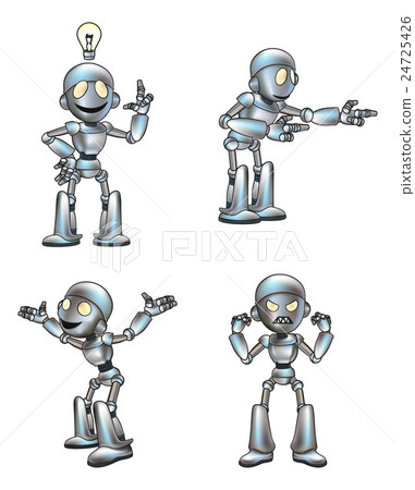 Cartoon Cute Robot Mascot Cartoon Cute Robot Mascot 24725426