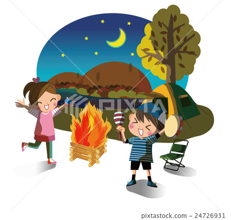 Camp Fire fall version - Stock Illustration [24726931] - PIXTA
