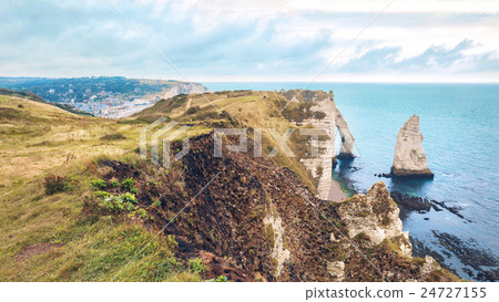 famouse Etretat arch rock, France 24727155