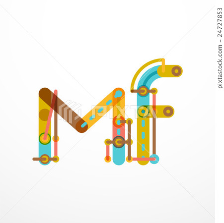 Abstract line design letter logo - Stock Illustration [24727853] - PIXTA