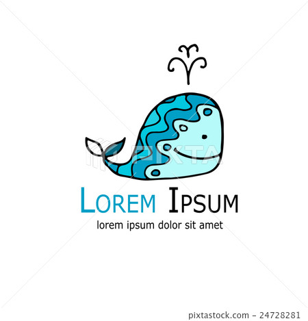 Whale logo, sketch for your design Whale logo, sketch for your design 24728281