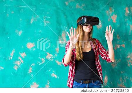 technology, entertainment and people concept - technology, entertainment and people concept - 24728860