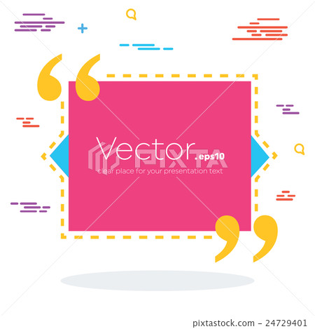 Abstract concept vector empty speech square quote 24729401