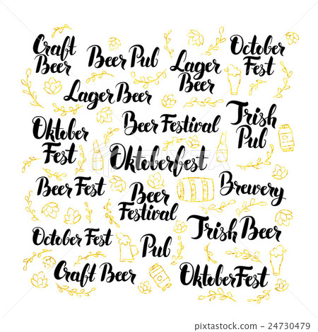 October Beer Fest Lettering Design Set October Beer Fest Lettering Design Set 24730479