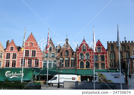 Guildhouses of Market Square in Bruges Guildhouses of Market Square in Bruges 24730674
