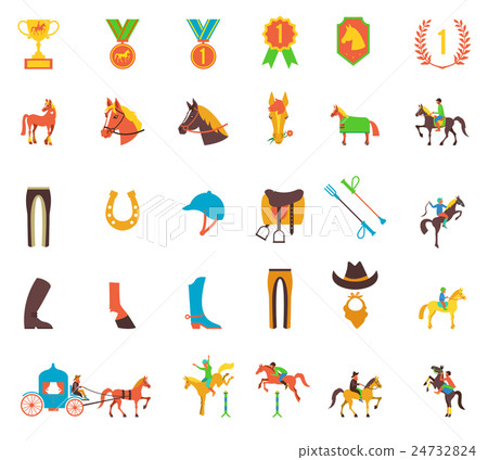 Vector Horse icons set 24732824