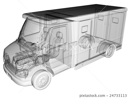 transparent Ambulance truck Isolated transparent Ambulance truck Isolated 24733113