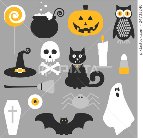 Halloween flat icons design. Halloween flat icons design. 24733240