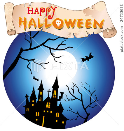 Halloween background title material Halloween background title material 24733658