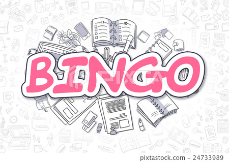Bingo - Doodle Magenta Inscription. Business Bingo - Doodle Magenta Inscription. Business 24733989