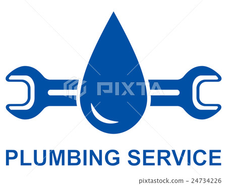 icon with water drop and wrench 24734226