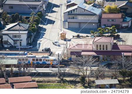 cityscape of Shimoyoshida from viewpoint, village cityscape of Shimoyoshida from viewpoint, village 24734279