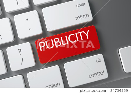 Publicity CloseUp of Keyboard. 3D Illustration. Publicity CloseUp of Keyboard. 3D Illustration. 24734369