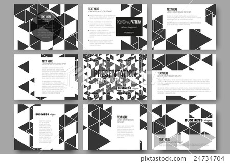 Set of 9 templates for presentation slides 24734704