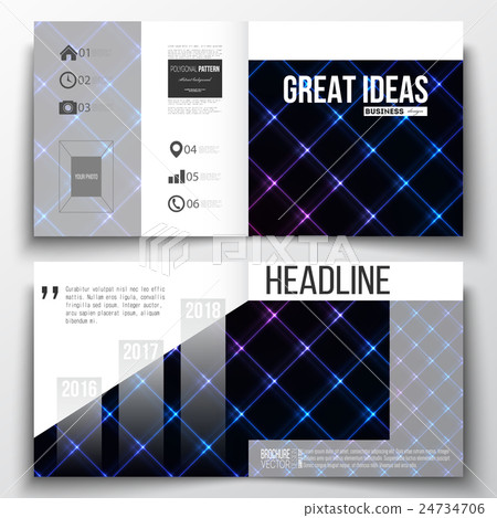 Set of square design brochure template. Abstract 24734706