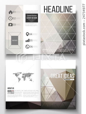 Set of business templates for brochure, magazine Set of business templates for brochure, magazine 24734977