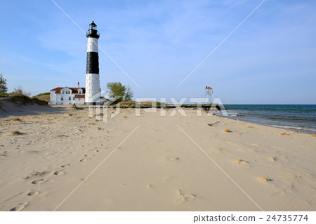 Big Sable Point Lighthouse in dunes, built in 1867 Big Sable Point Lighthouse in dunes, built in 1867 24735774
