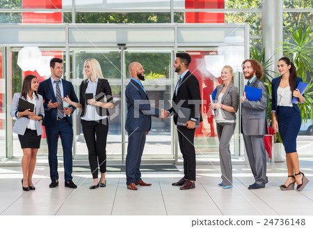 Business People Group Boss Hand Shake Welcome Business People Group Boss Hand Shake Welcome 24736148