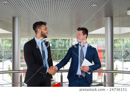 Business Man Boss Hand Shake Welcome Gesture Business Man Boss Hand Shake Welcome Gesture 24736151