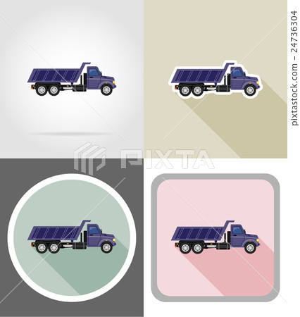 cargo truck for transportation of goods flat icons cargo truck for transportation of goods flat icons 24736304