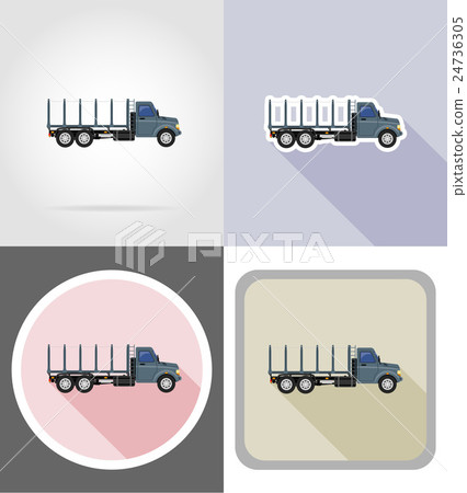cargo truck for transportation of goods flat icons cargo truck for transportation of goods flat icons 24736305
