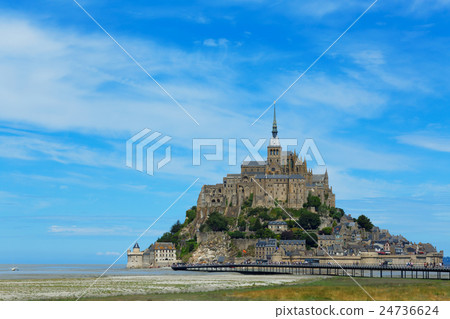 Mont Saint Michel and the blue sky Mont Saint Michel and the blue sky 24736624