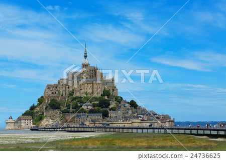 Mont Saint Michel and the blue sky Mont Saint Michel and the blue sky 24736625