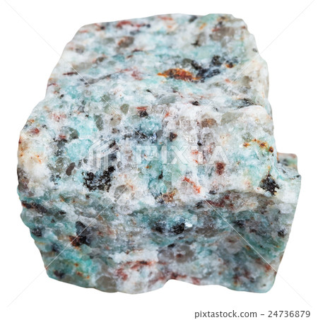 amazonitic granite mineral isolated on white amazonitic granite mineral isolated on white 24736879