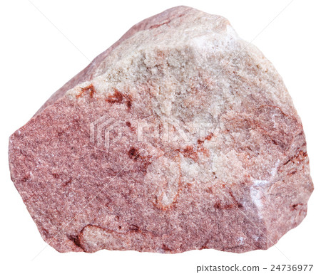 pink Sandstone mineral isolated on white 24736977