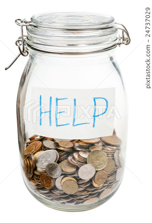 saved coins for rainy day in closed glass jar saved coins for rainy day in closed glass jar 24737029