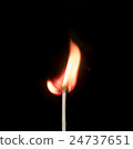 Ignition of a match, with smoke on dark background 24737651