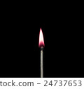 Ignition of a match, with smoke on dark background 24737653