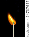 Ignition of a match, with smoke on dark background 24737657