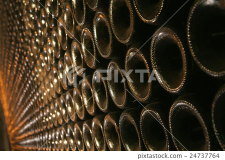 Wine barrels in cellar. Wine barrels in cellar. 24737764