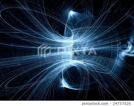 Abstract glowing lines - digitally generated image - Stock Illustration ...