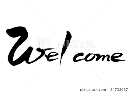 Brush letter Welcome Brush letter Welcome 24738087