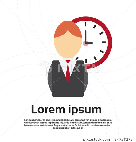 Business Man Clock Time Management Deadline Business Man Clock Time Management Deadline 24738273