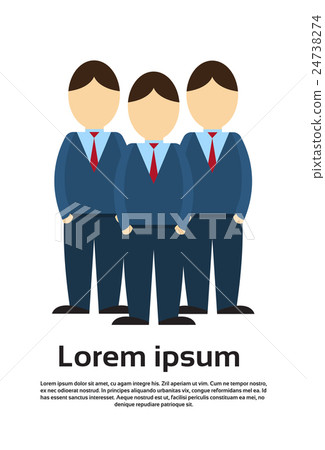 Silhouette Business Man Group Full Length 24738274