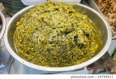 Chili paste in asian market. 24740411