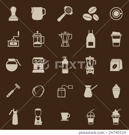 Barista color icon on brown background Barista color icon on brown background 24740524